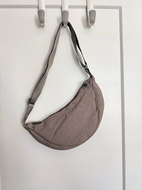 Gray Crescent Crossbody Bag new without tags